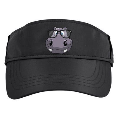 Cool Hippo For Reading Hippopotamus Zoo Adult Drive Performance Visor