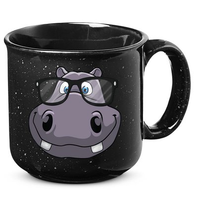 Cool Hippo For Reading Hippopotamus Zoo 15oz Campfire Ceramic Mug
