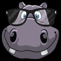 Cool Hippo For Reading Hippopotamus Zoo Drawstring Bag