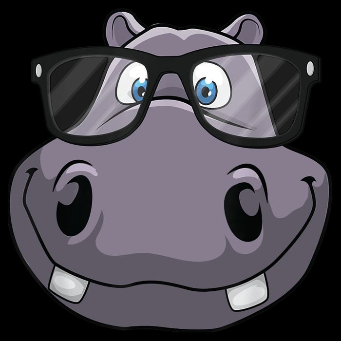 Cool Hippo For Reading Hippopotamus Zoo Drawstring Bag
