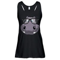 Cool Hippo For Reading Hippopotamus Zoo Ladies Essential Flowy Tank