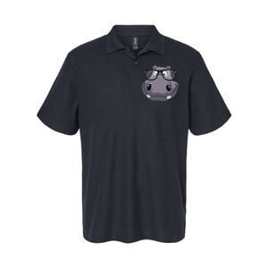 Cool Hippo For Reading Hippopotamus Zoo Softstyle Adult Sport Polo