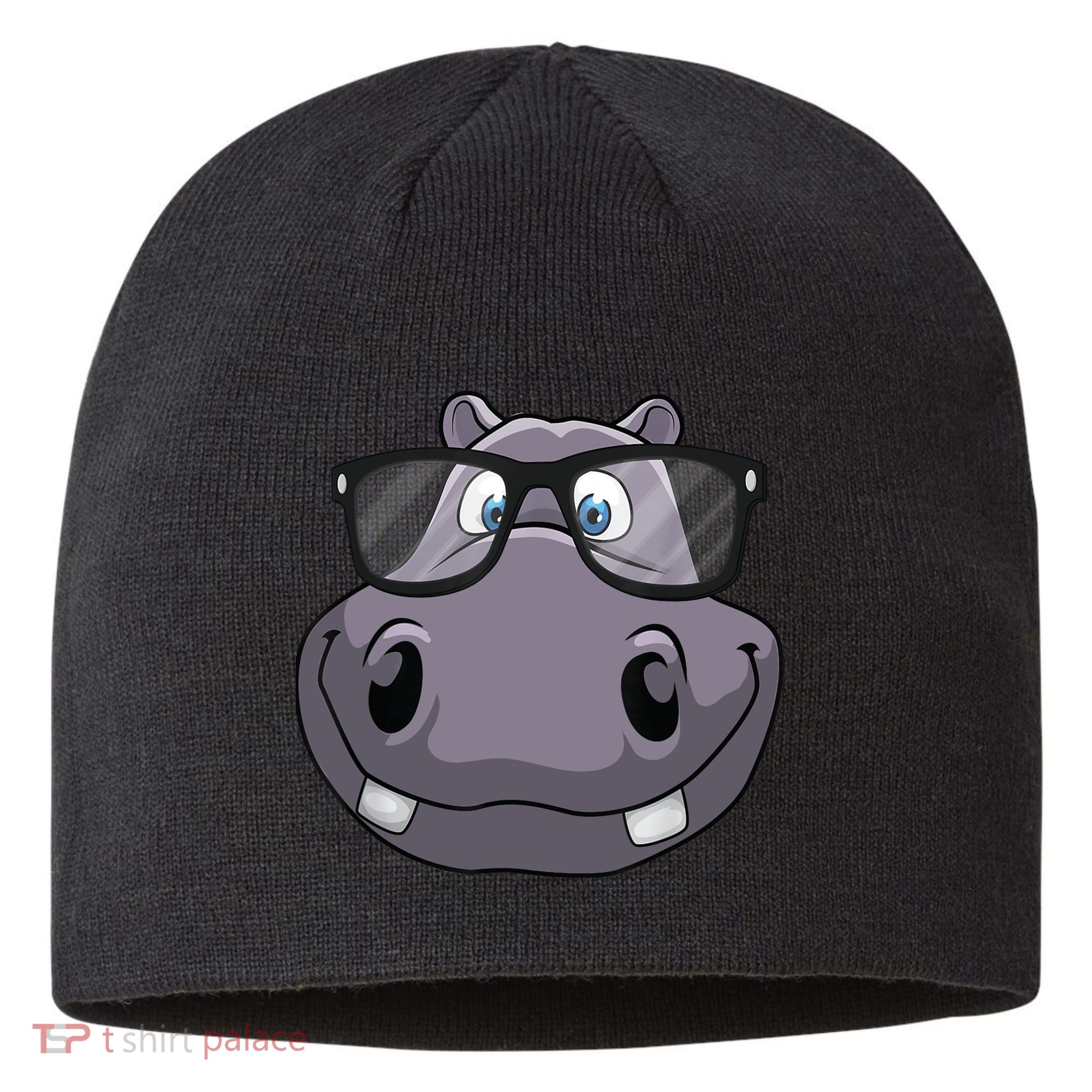 Cool Hippo For Reading Hippopotamus Zoo Sustainable Beanie