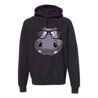 Cool Hippo For Reading Hippopotamus Zoo Premium Hoodie