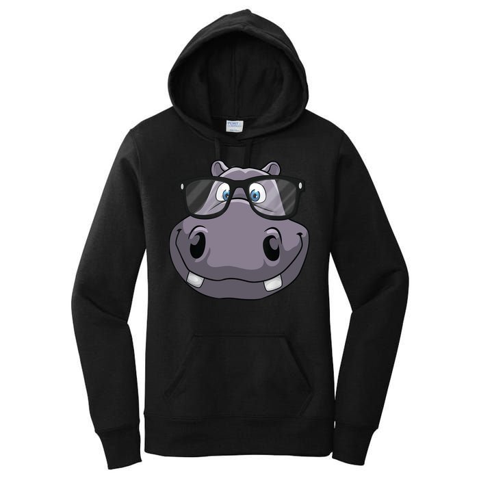 Cool Hippo For Reading Hippopotamus Zoo Women's Pullover Hoodie