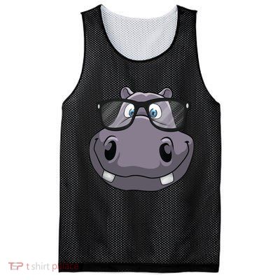Cool Hippo For Reading Hippopotamus Zoo Mesh Reversible Basketball Jersey Tank