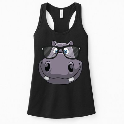 Cool Hippo For Reading Hippopotamus Zoo Womens Tank Top