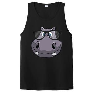 Cool Hippo For Reading Hippopotamus Zoo PosiCharge Competitor Tank