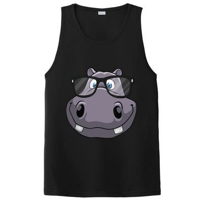 Cool Hippo For Reading Hippopotamus Zoo PosiCharge Competitor Tank