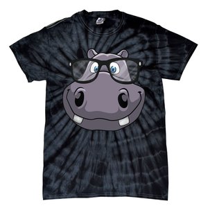 Cool Hippo For Reading Hippopotamus Zoo Tie-Dye T-Shirt