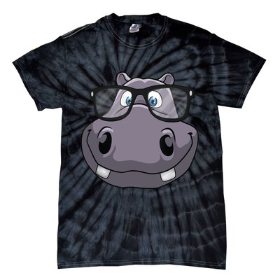 Cool Hippo For Reading Hippopotamus Zoo Tie-Dye T-Shirt