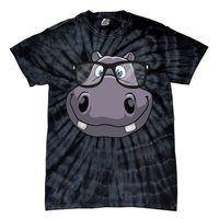 Cool Hippo For Reading Hippopotamus Zoo Tie-Dye T-Shirt