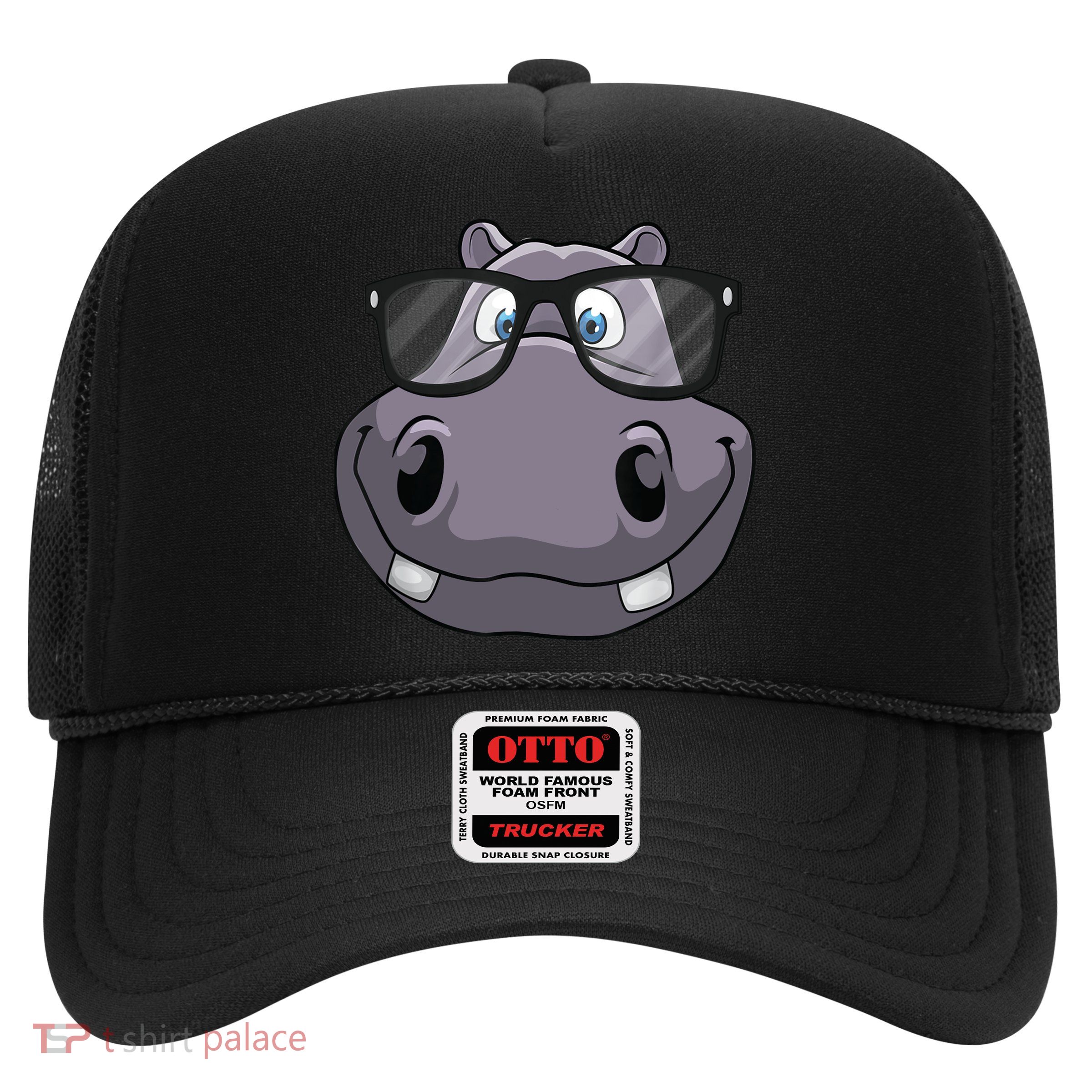 Cool Hippo For Reading Hippopotamus Zoo Trucker Hat
