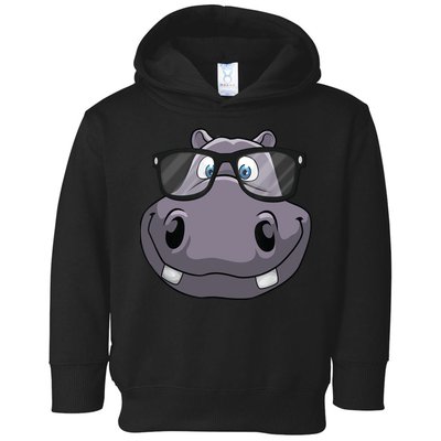Cool Hippo For Reading Hippopotamus Zoo Toddler Hoodie