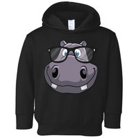 Cool Hippo For Reading Hippopotamus Zoo Toddler Hoodie