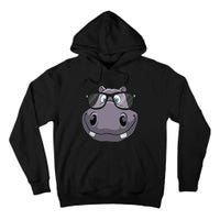 Cool Hippo For Reading Hippopotamus Zoo Tall Hoodie