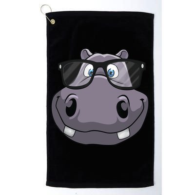 Cool Hippo For Reading Hippopotamus Zoo Golf Towel