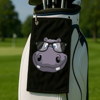 Cool Hippo For Reading Hippopotamus Zoo Golf Towel