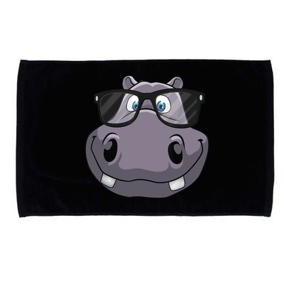 Cool Hippo For Reading Hippopotamus Zoo Microfiber Hand Towel