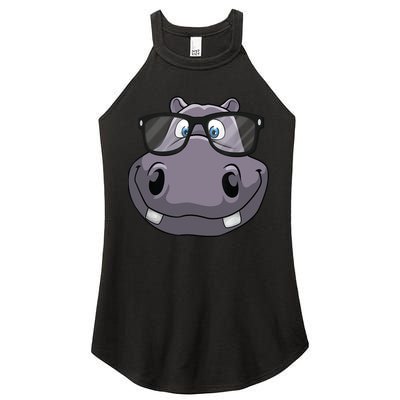 Cool Hippo For Reading Hippopotamus Zoo Women's Perfect Tri Rocker Tank