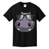 Cool Hippo For Reading Hippopotamus Zoo Kids T-Shirt