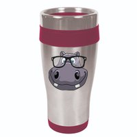 Cool Hippo For Reading Hippopotamus Zoo 16oz Travel Tumbler
