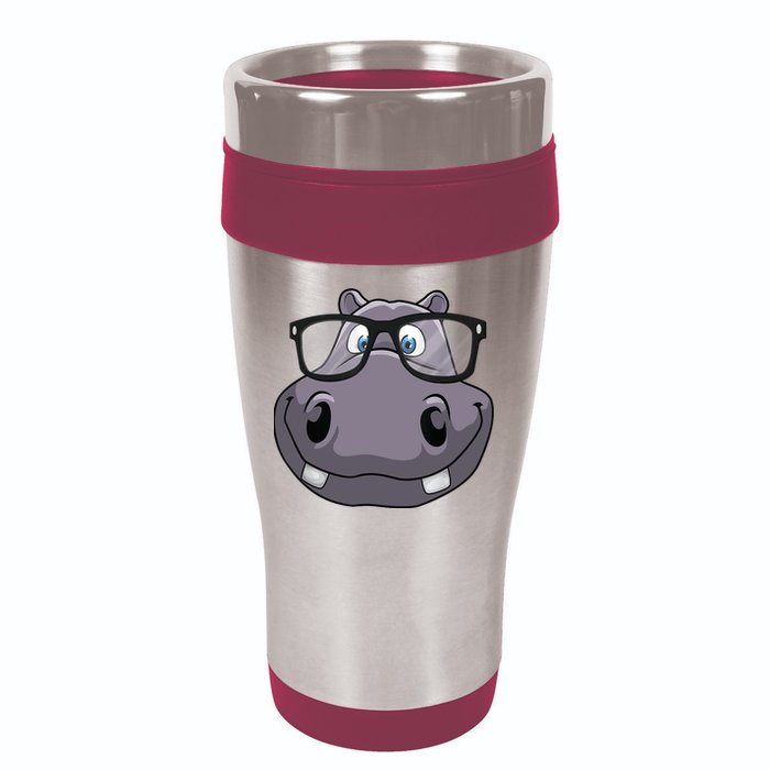 Cool Hippo For Reading Hippopotamus Zoo 16oz Travel Tumbler