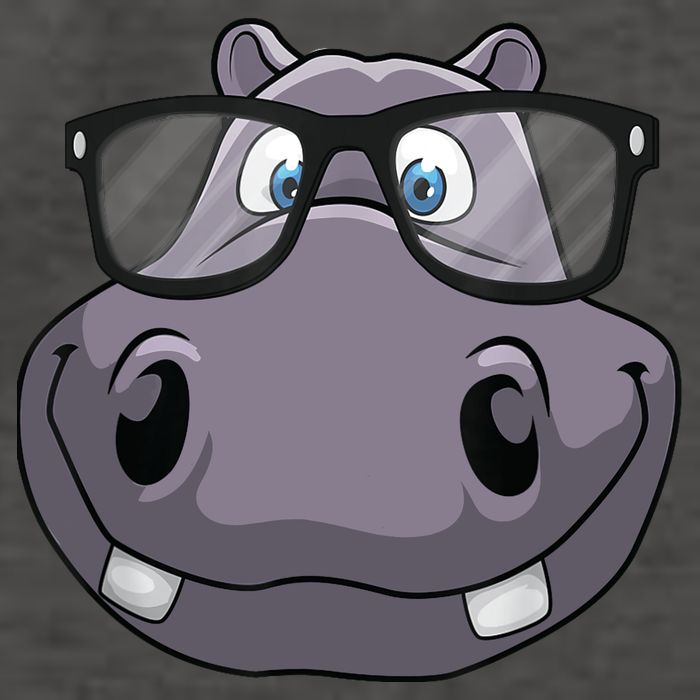 Cool Hippo For Reading Hippopotamus Zoo Vector Backpack