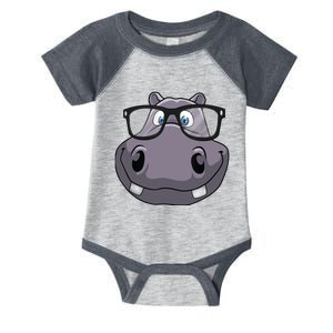 Cool Hippo For Reading Hippopotamus Zoo Infant Baby Jersey Bodysuit