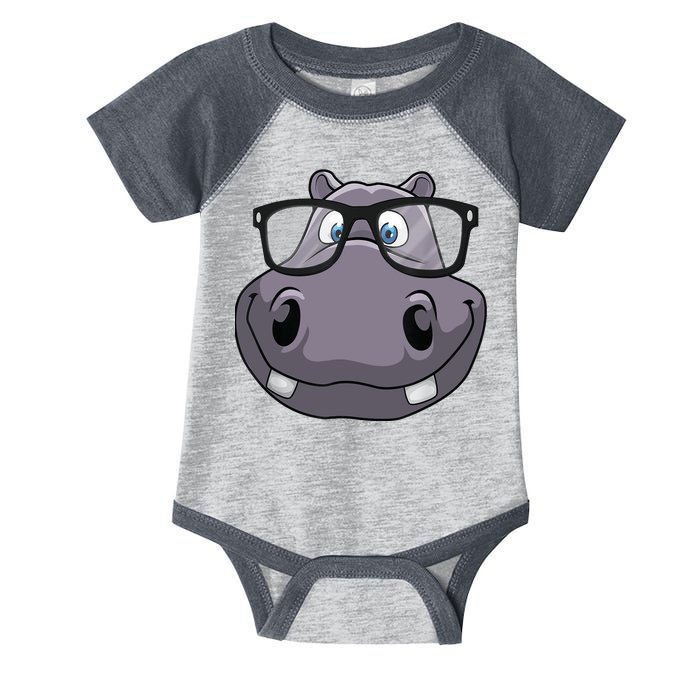 Cool Hippo For Reading Hippopotamus Zoo Infant Baby Jersey Bodysuit