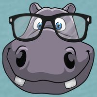 Cool Hippo For Reading Hippopotamus Zoo Sueded Cloud Jersey T-Shirt