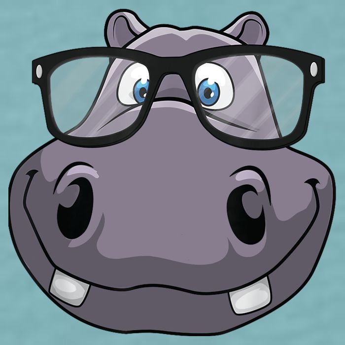 Cool Hippo For Reading Hippopotamus Zoo Sueded Cloud Jersey T-Shirt