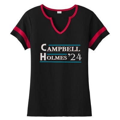 Campbell Holmes For President Ladies Halftime Notch Neck Tee