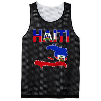 Cool Haiti Flag Map Haitian Pride Mesh Reversible Basketball Jersey Tank