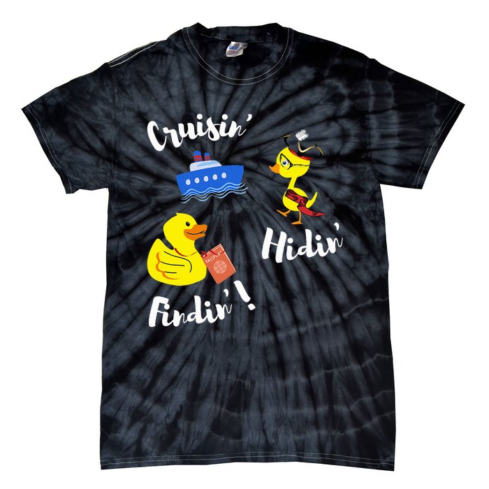 Cruising Hiding Finding Rubber Ducks Passport Scavanger Hunt Tie-Dye T-Shirt