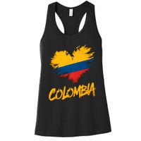 Colombia Heart Flag Women's Racerback Tank