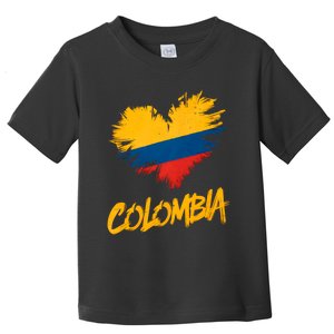 Colombia Heart Flag Toddler T-Shirt