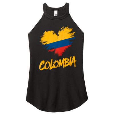 Colombia Heart Flag Women’s Perfect Tri Rocker Tank