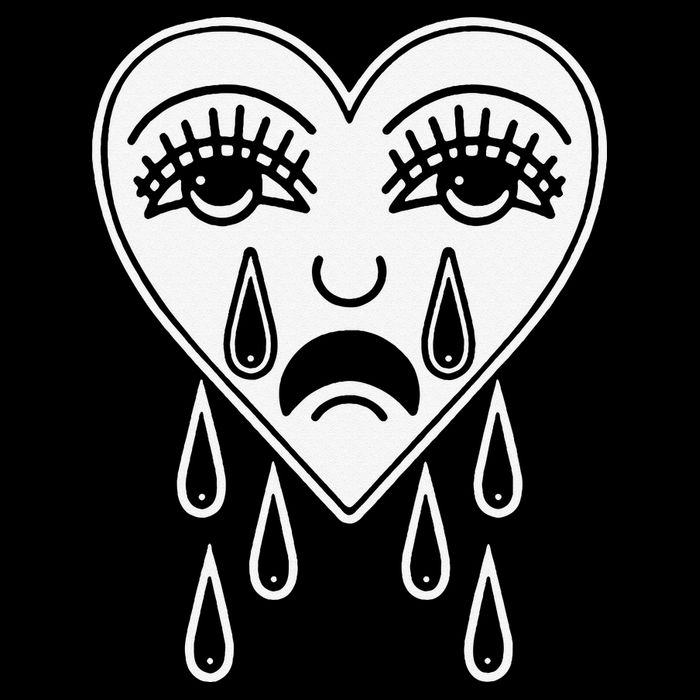 Crying Heart Flash Alternative Traditional Tattoo Artist Emo Cooling Performance Crew T-Shirt