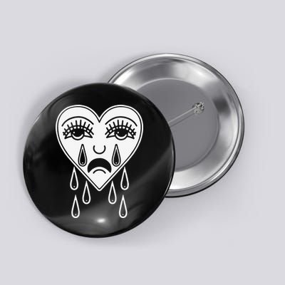 Crying Heart Flash Alternative Traditional Tattoo Artist Emo Button