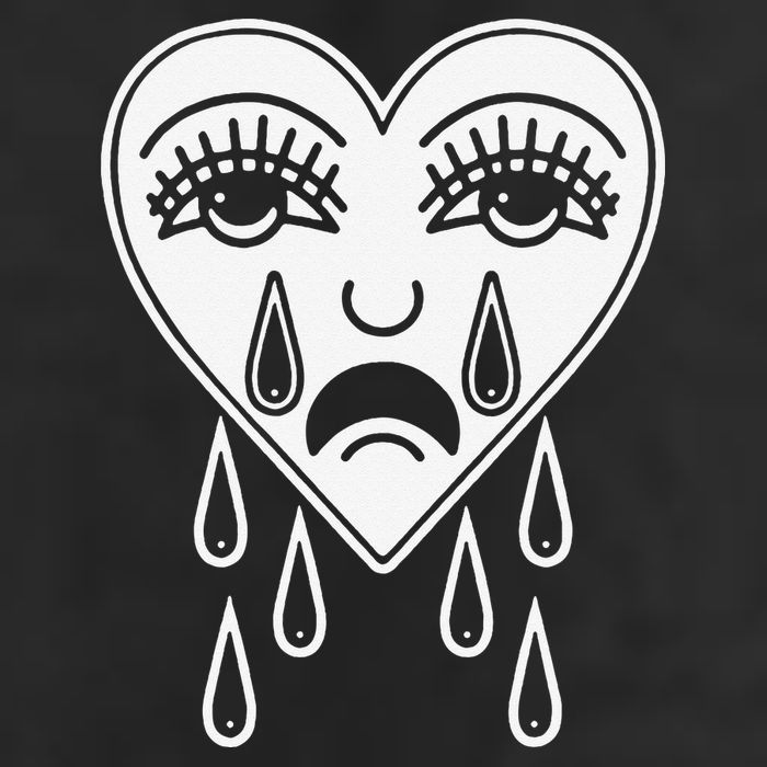 Crying Heart Flash Alternative Traditional Tattoo Artist Emo Adult Drive Performance Visor