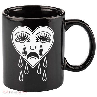 Crying Heart Flash Alternative Traditional Tattoo Artist Emo 11oz C Handle Ceramic Mug