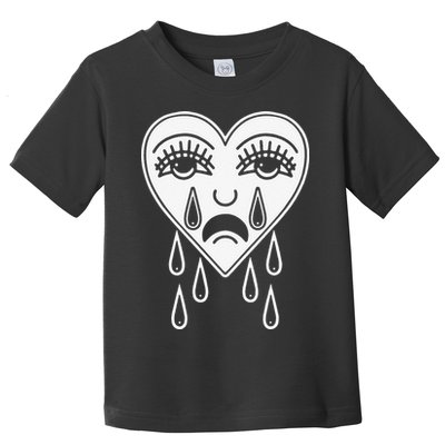 Crying Heart Flash Alternative Traditional Tattoo Artist Emo Toddler T-Shirt