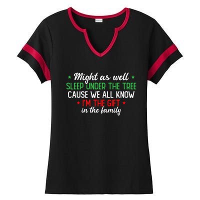 Christmas Humor Favorite Person Funny Christmas Ladies Halftime Notch Neck Tee