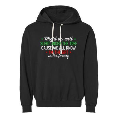 Christmas Humor Favorite Person Funny Christmas Garment-Dyed Fleece Hoodie