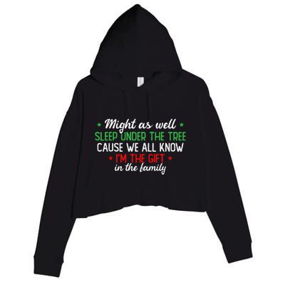 Christmas Humor Favorite Person Funny Christmas Crop Fleece Hoodie