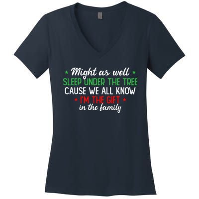 Christmas Humor Favorite Person Funny Christmas Women's V-Neck T-Shirt