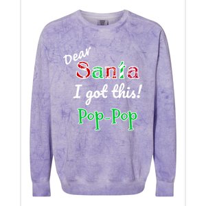 Christmas Holiday Family Santa PoppopS Got This Great Gift Colorblast Crewneck Sweatshirt