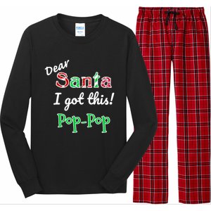 Christmas Holiday Family Santa PoppopS Got This Great Gift Long Sleeve Pajama Set