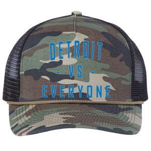 City Hometown Football Pride Detroit Vs Everyone Retro Rope Trucker Hat Cap